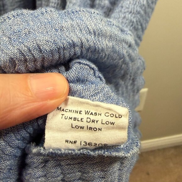 Hatch Maternity Sarah Midi Dress Size 4 XL Blue Ruffle Gauzy Comfy Breezy - Picture 13 of 13